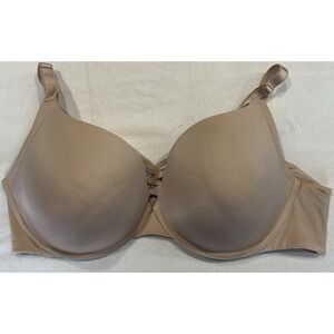 Torrid XO Plunge Push-Up Nude‎ Beige Smooth Cup Full Figure Underwire Bra 44DD